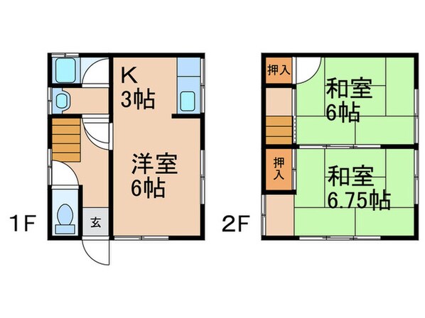 加茂貸家の物件間取画像